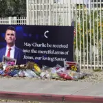Charlie Kirk statue vandalised outside Turning Point USA headquarters