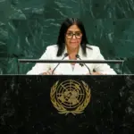 Venezuela’s Delcy Rodriguez promises elections at UN, gives no date